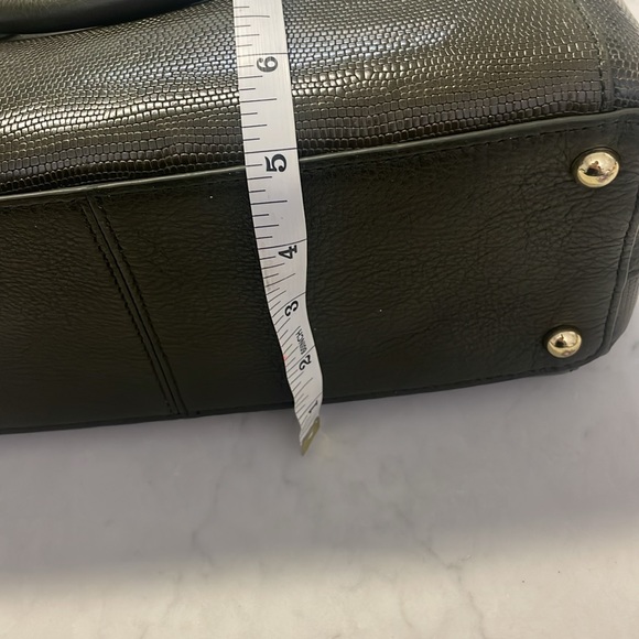 Talbots Leather Satchel Embossed Leather Olive Color - Picture 10 of 10